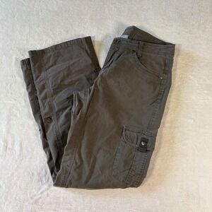 Kuhl Womens Charcoal Gray Roll Up Convertible Cargo Pants Outdoor Hiking size 8
